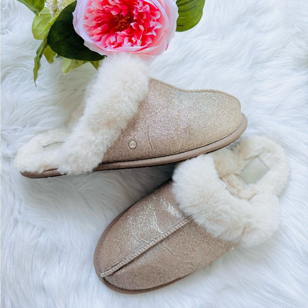 UGG Scuffette Gold Glitter Slippers